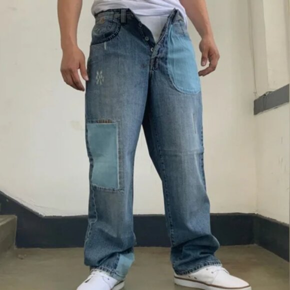 Men’s Rocawear Mid BlueLt Blue Denim Pants NWT